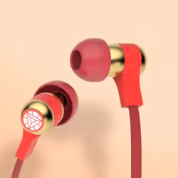 Tribe EPW11604, Avec fil, 20 - 20000 Hz, Appels/Musique, Casque, Or, Rouge