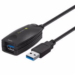 Techly ICUR3050, 5 m, USB A, USB A, USB 3.2 Gen 1 (3.1 Gen 1), Mâle/Femelle, Noir
