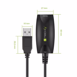 Techly ICUR3050 câble USB 5 m USB 3.2 Gen 1 (3.1 Gen 1) USB A Noir