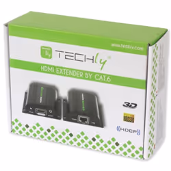 Techly IDATA EXT-E70I extension audio/video Émetteur et récepteur AV Noir