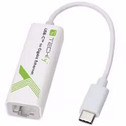 Techly IADAP USB31-ETGIGA, Avec fil, USB, Ethernet, 1000 Mbit/s, Blanc