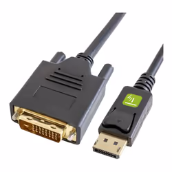 Techly ICOC DSP-C12-020, 2 m, DisplayPort, DVI, Mâle, Mâle, 1080p, 720p