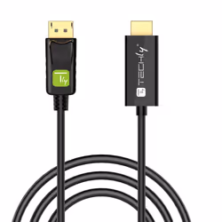 Techly ICOC DSP-H12-030 câble vidéo et adaptateur 3 m DisplayPort HDMI Noir