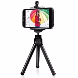 Techly I-TRIPOD-UN, 3 pieds, Noir, 15,5 cm, 84 g