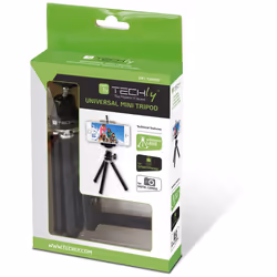 Techly I-TRIPOD-UN trépied Téléphone portable 3 pieds Noir