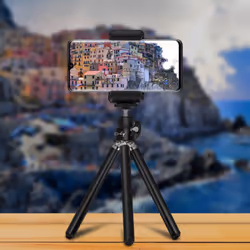 Techly I-TRIPOD-UN trépied Téléphone portable 3 pieds Noir