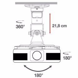 Techly ICA-PM 100WH support pour projecteurs Plafond Blanc - Vue supplémentaire 4