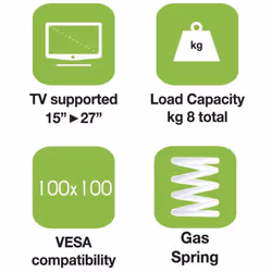 Techly ICA-LCD 111-BK support d'écran plat pour bureau 27" Noir - Vue supplémentaire 6
