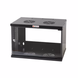 Techly I-CASE EL-1006B45, Rack monté sur le mur, 6U, 50 kg, Verrouillage des touches, 14,2 kg, Noir