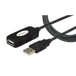 Techly IUSB-REP10TY câble USB 10 m USB 2.0 USB A Noir