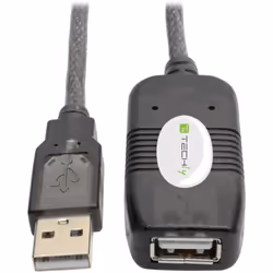 Techly IUSB-REP10TY câble USB 10 m USB 2.0 USB A Noir - Vue supplémentaire 4