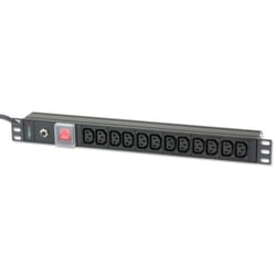 Techly 023776 multiprise 2 m 12 sortie(s) CA Intérieure Noir