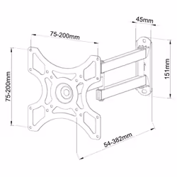 Techly ICA-LCD 2923B support pour téléviseur 37" Noir