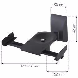 Techly ICA-SP SS201 support de haut-parleurs Mur Noir