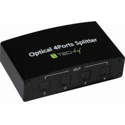 Techly IDATA TOS-SP4 séparateur audio Noir