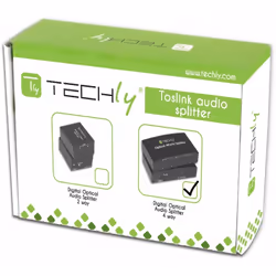 Techly IDATA TOS-SP4 séparateur audio Noir