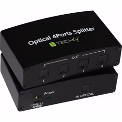 Techly IDATA TOS-SP4 séparateur audio Noir