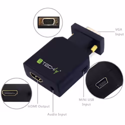 Techly IDATA VGA-HDMINI convertisseur de signal vidéo 1920 x 1200 pixels - Vue supplémentaire 4