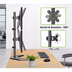 Techly ICA-LCD 2520V support d'écran plat pour bureau 27" Noir - Vue supplémentaire 10
