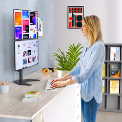 Techly ICA-LCD 2520V support d'écran plat pour bureau 27" Noir - Vue supplémentaire 14