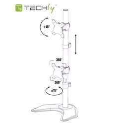 Techly ICA-LCD 2520V support d'écran plat pour bureau 27" Noir