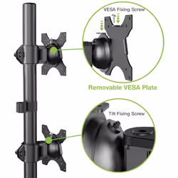 Techly ICA-LCD 2520V support d'écran plat pour bureau 27" Noir - Vue supplémentaire 9