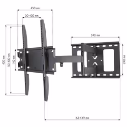 Techly ICA-PLB 148M support pour téléviseur 55" Noir - Vue supplémentaire 4