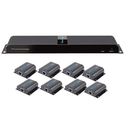Techly IDATA EX-HL81TY extension audio/video Émetteur et récepteur AV Noir