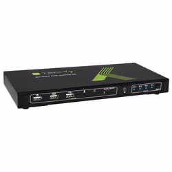 Techly 4x1 USB HDMI KVM Switch 4Kx2K IDATA KVM-HDMI4U commutateur écran, clavier et souris Noir