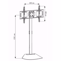 Techly ICA-TR12 support pour téléviseur 70" Noir