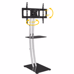 Techly ICA-TR14 support pour téléviseur 70" Noir, Argent