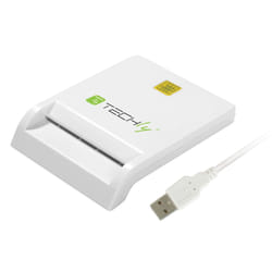 Techly Compact Smart Card Reader/Writer USB2.0 White I-CARD CAM-USB2TY lecteur de cartes à puce Intérieure USB Blanc