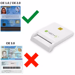 Techly Compact Smart Card Reader/Writer USB2.0 White I-CARD CAM-USB2TY lecteur de cartes à puce Intérieure USB Blanc