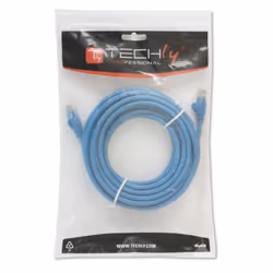 Techly ICOC U6-6U-005-BLT câble de réseau Bleu 0,5 m Cat6 U/UTP (UTP)