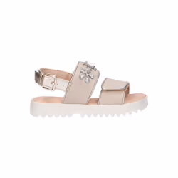 GEOX J SANDAL CORALIE GIR COULEUR BRUN CLAIR C5000
