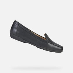 Mocassins Femme - Geox - D ANNYTAH MOC - Cuir Noir - Confortable et Respirant