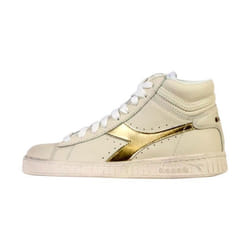 Basket Montante Cuir Diadora Game L High Waxed Metal WN - Blanc/Or