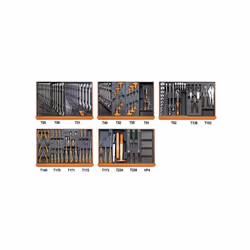 L'assortiment d'outils universels en thermoformes rigides 161 Pcs. 059081136 Beta 5908VU/2T est un assortiment d'outils à mai ...
