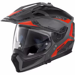 Nolan N70-2 X Torpedo 2023 N-Com Casque, gris-rouge, taille S pour Hommes