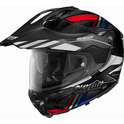 Nolan X-552 Ultra Carbon Wingsuit N-Com Casque, noir-gris-rouge, taille S pour Hommes