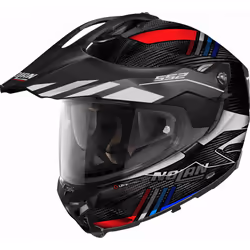 Nolan X-552 Ultra Carbon Wingsuit N-Com Casque, noir-gris-rouge, taille S pour Hommes