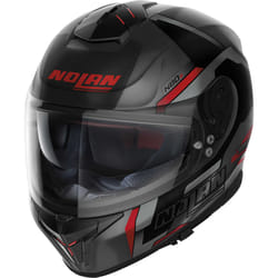 Nolan N80-8 Wanted N-Com Casque, noir-gris, taille XL pour Hommes