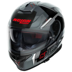 Nolan N80-8 Wanted N-Com Casque, noir-gris-rouge, taille 2XL pour Hommes
