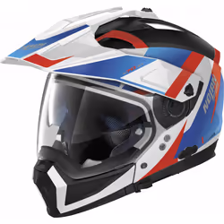 Nolan N70-2 X 06 Skyfall N-Com Casque, blanc-rouge-bleu, taille XS pour Hommes