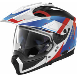 Nolan N70-2 X 06 Skyfall N-Com Casque, blanc-rouge-bleu, taille XS pour Hommes