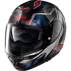 Nolan X-1005 Ultra Carbon Sandglas N-Com Casque, noir-rouge-bleu, taille M pour Hommes
