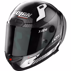 Nolan X-804 RS Ultra Carbon Hot Lap Casque, noir-blanc, taille 2XL pour Hommes