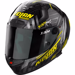 Nolan X-804 RS Ultra Carbon Spectre Casque, noir-gris-jaune, taille 2XL pour Hommes