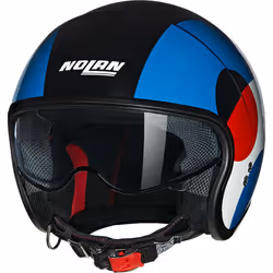 Nolan N21 06 Bicromo Casque jet, noir-rouge-bleu, taille L pour Hommes