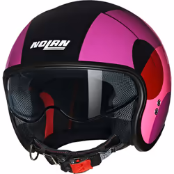 Nolan N21 06 Bicromo Casque jet, noir-rouge-pourpre, taille M pour Hommes
